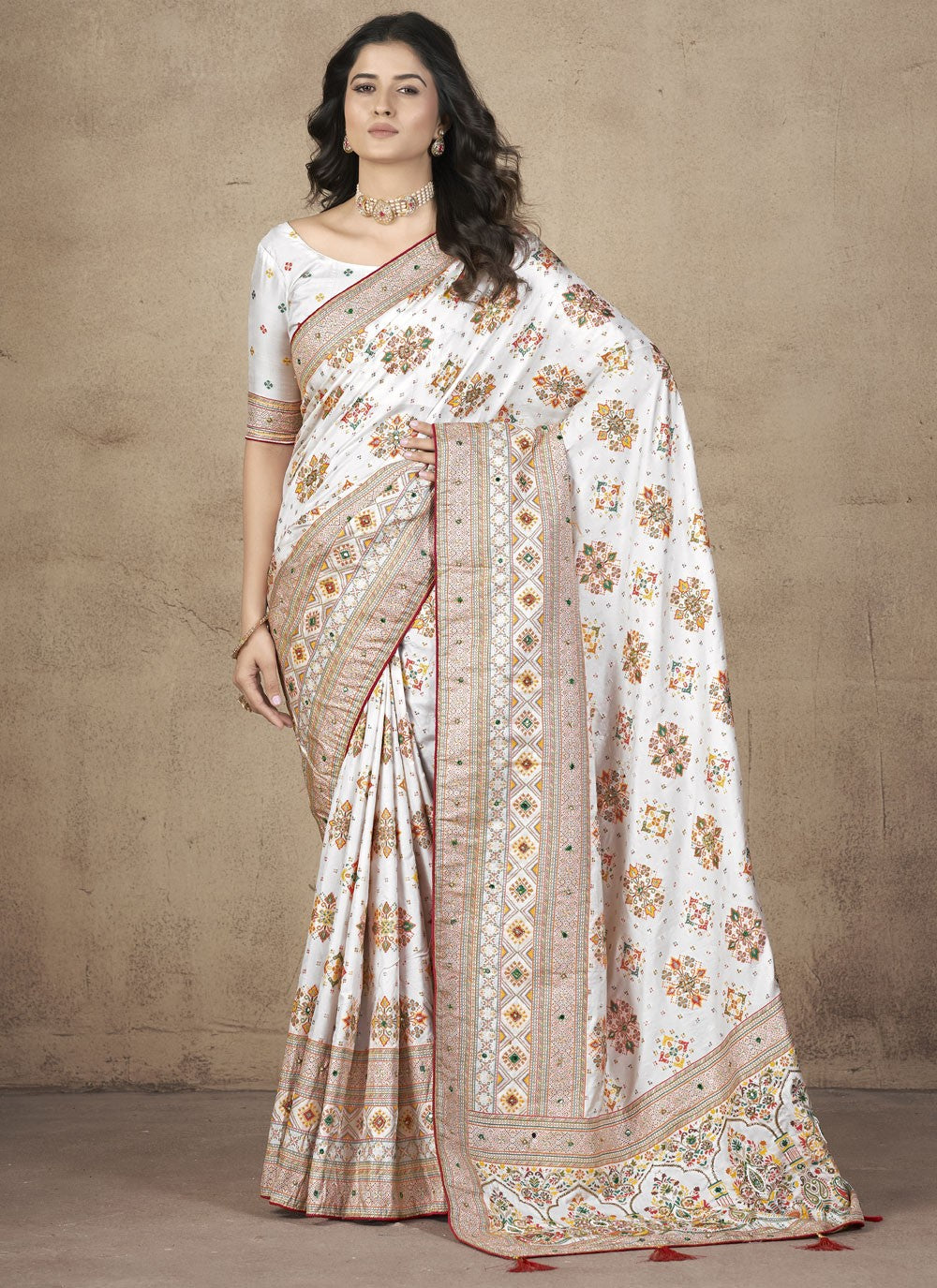 Classic Thread Pashmina Silk Saree - S9984