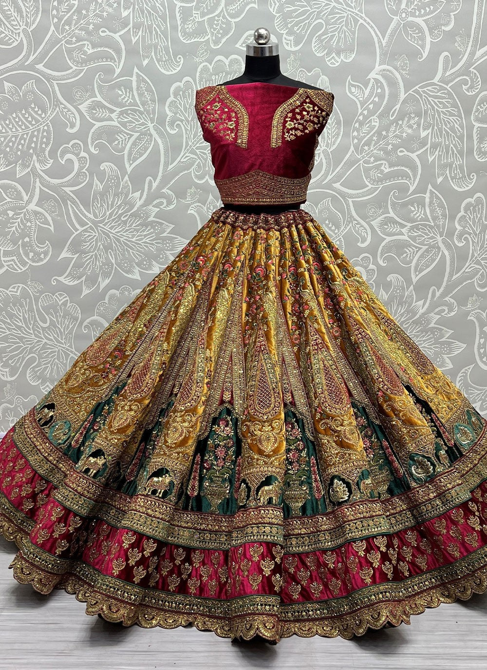 Diamond Velvet A - Line Lehenga - L0806