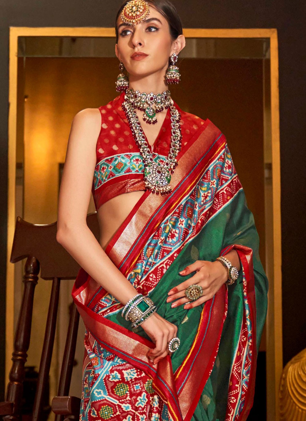 Classic Patola Print Silk Saree - S7613