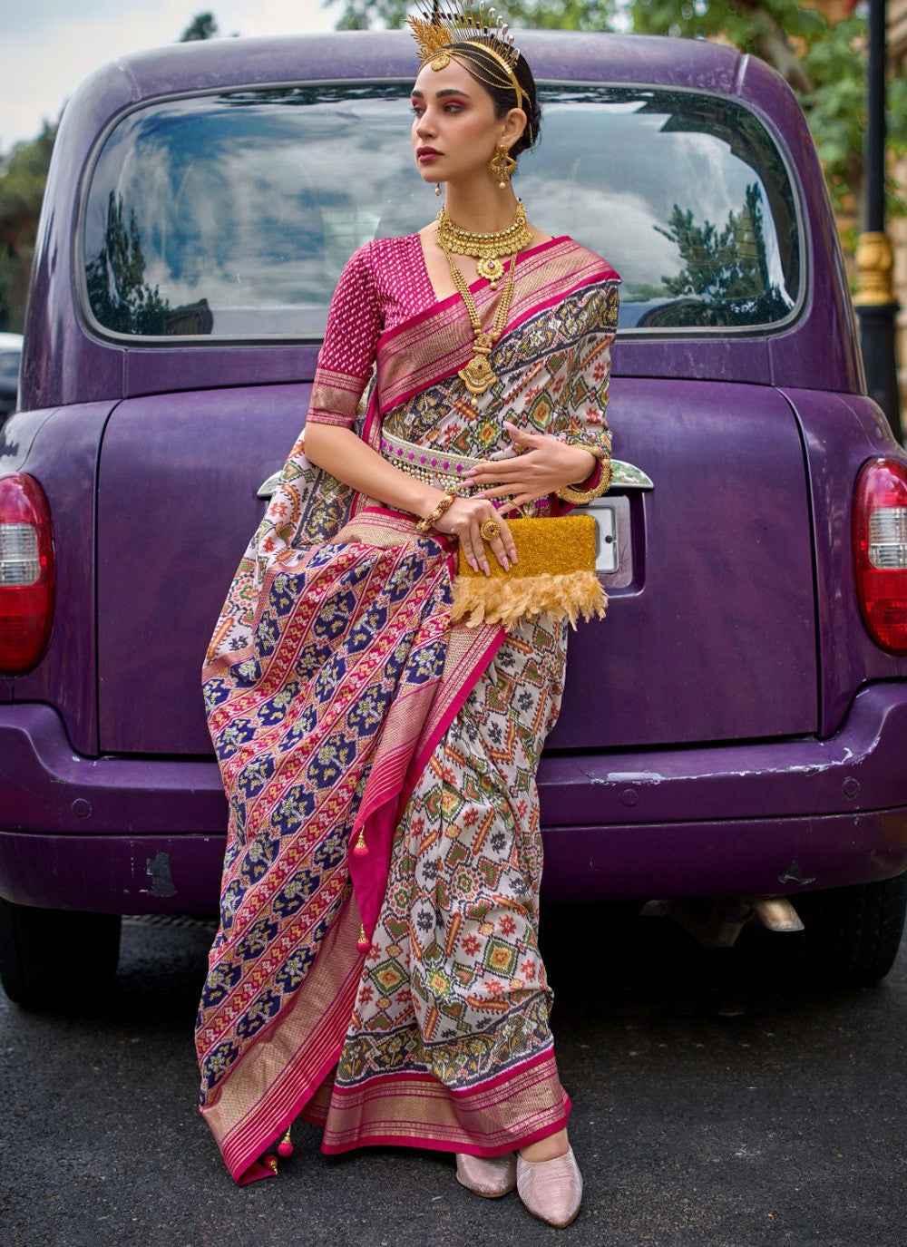 Classic Patola Print Silk Saree - S3971