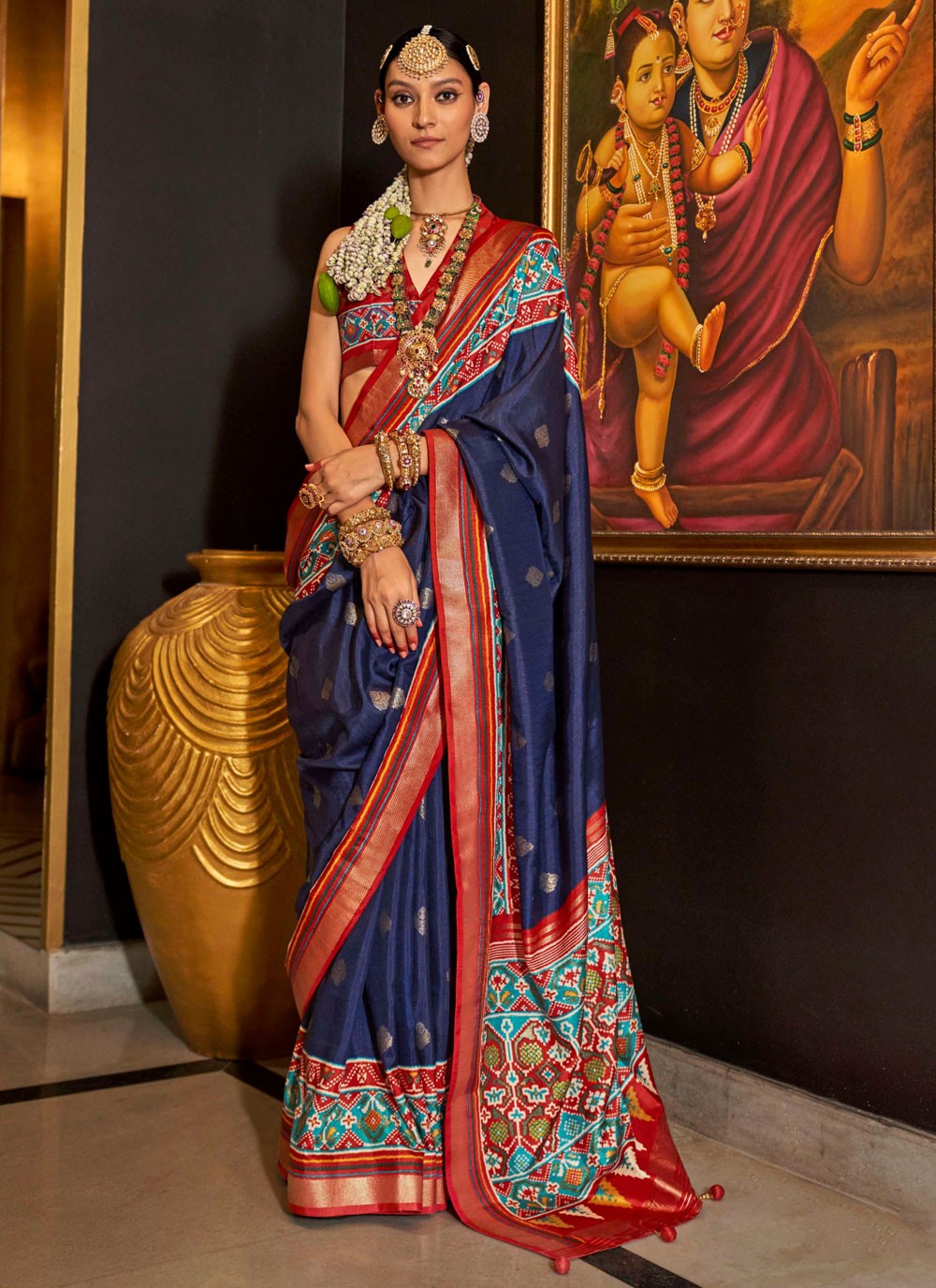 Classic Patola Print Silk Saree - S7613