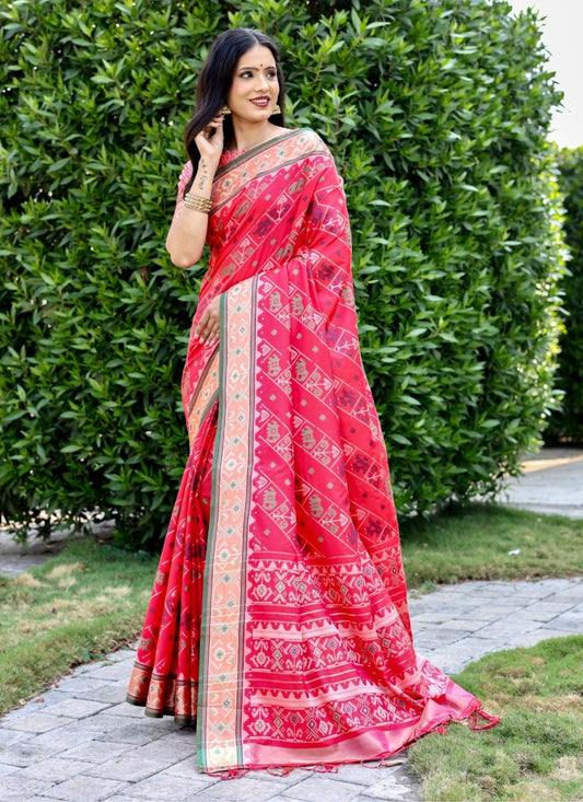 Classic Weaving Zari Patola Silk Saree - S4977