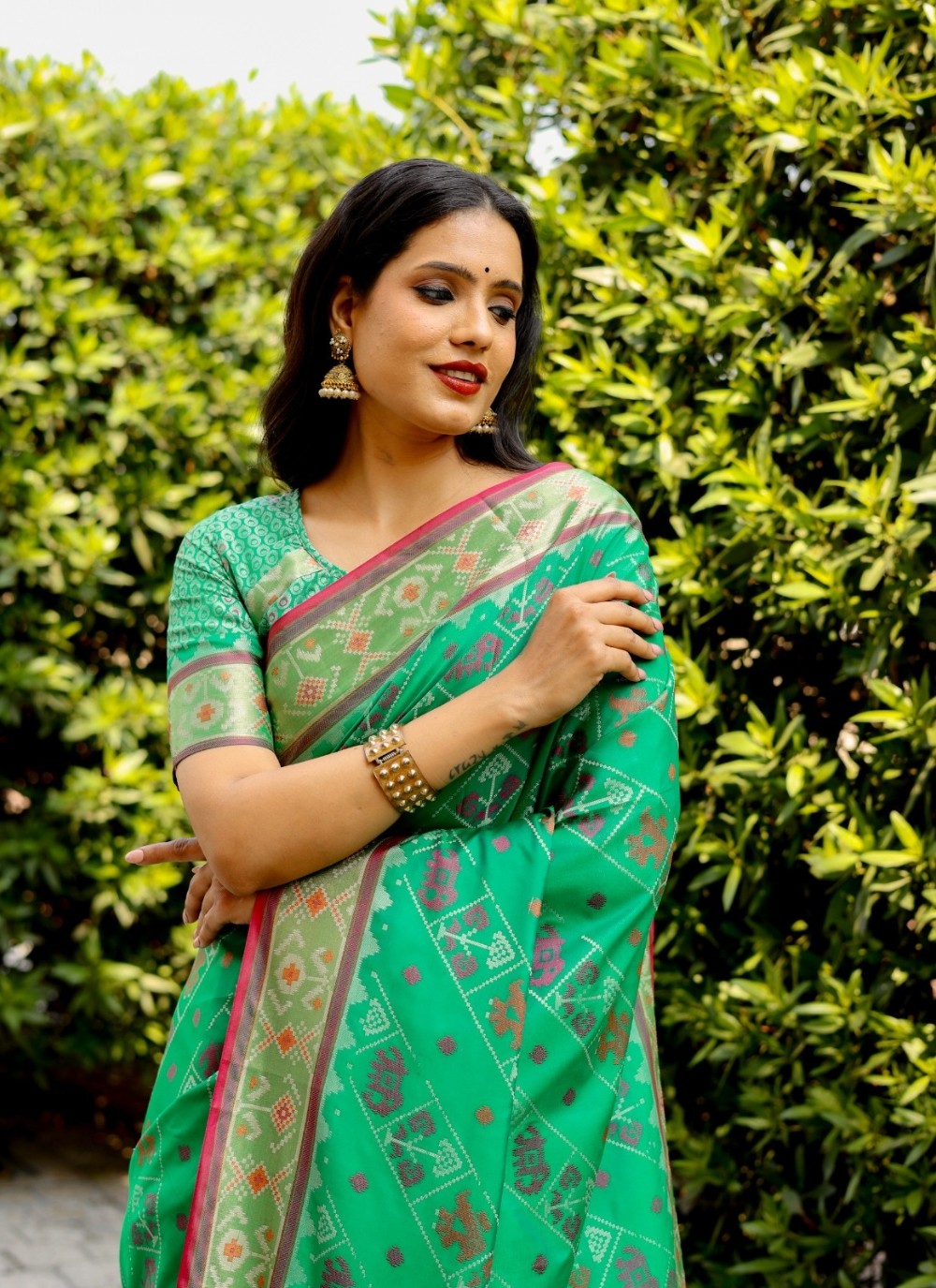 Classic Weaving Zari Patola Silk Saree - S4977