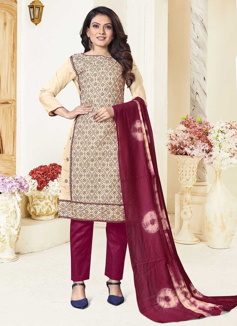 Silk Salwar Suit - T817