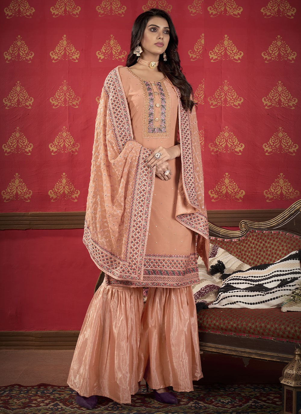 Faux Georgette Pakistani Suit - T698