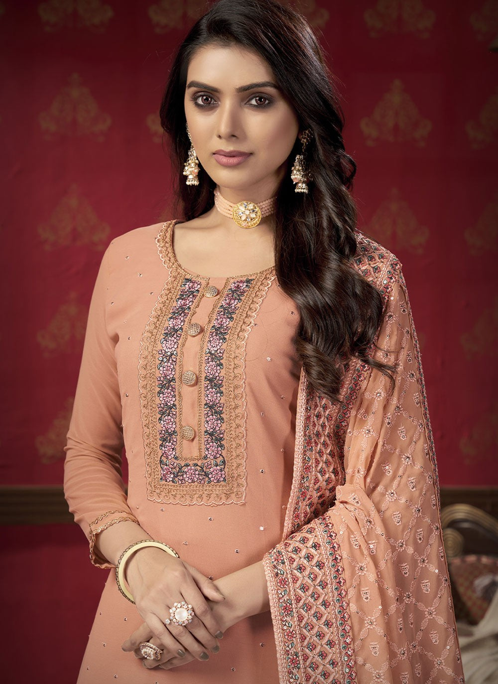 Faux Georgette Pakistani Suit - T698