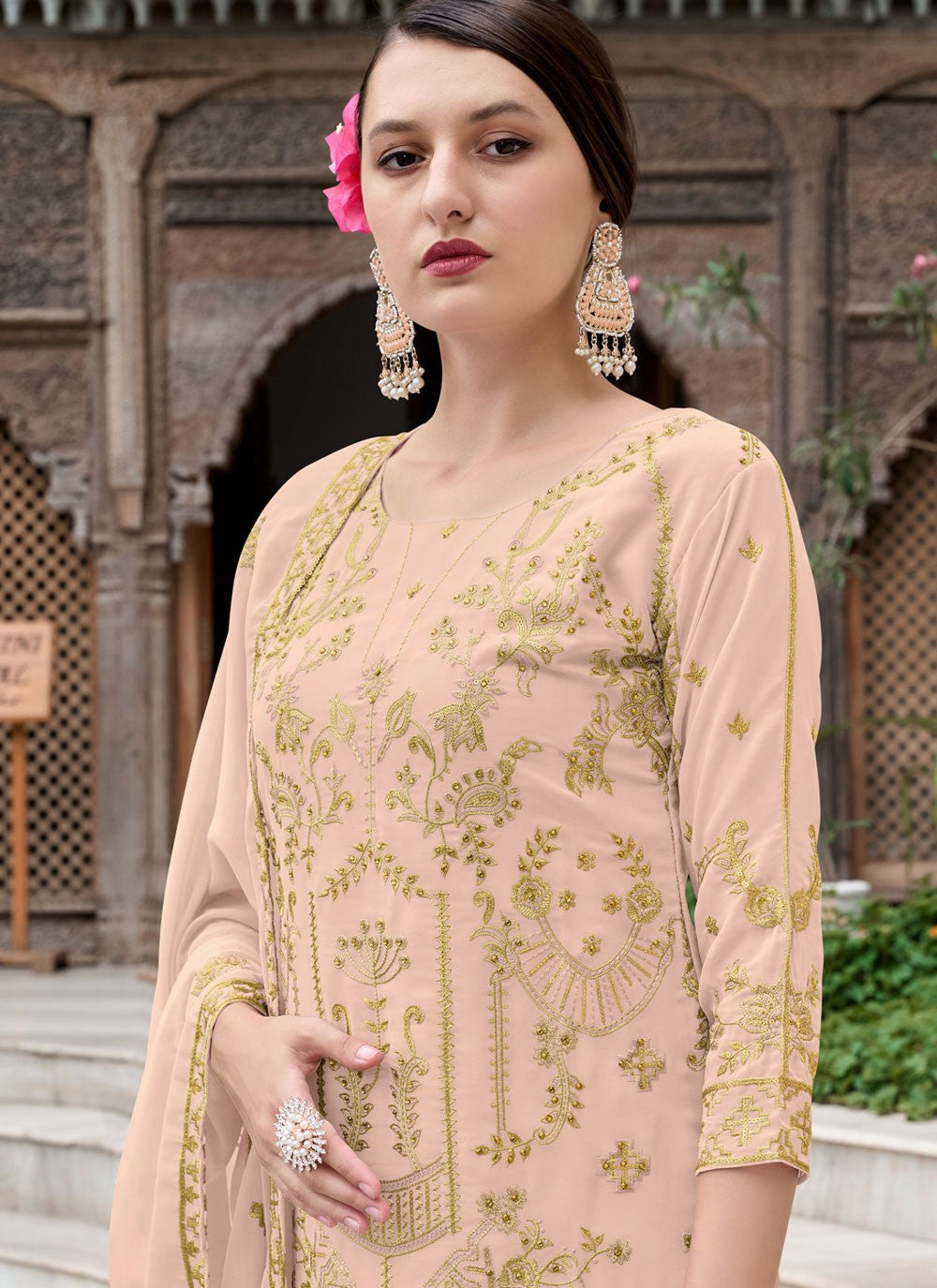 Faux Georgette Salwar Suit - T3339