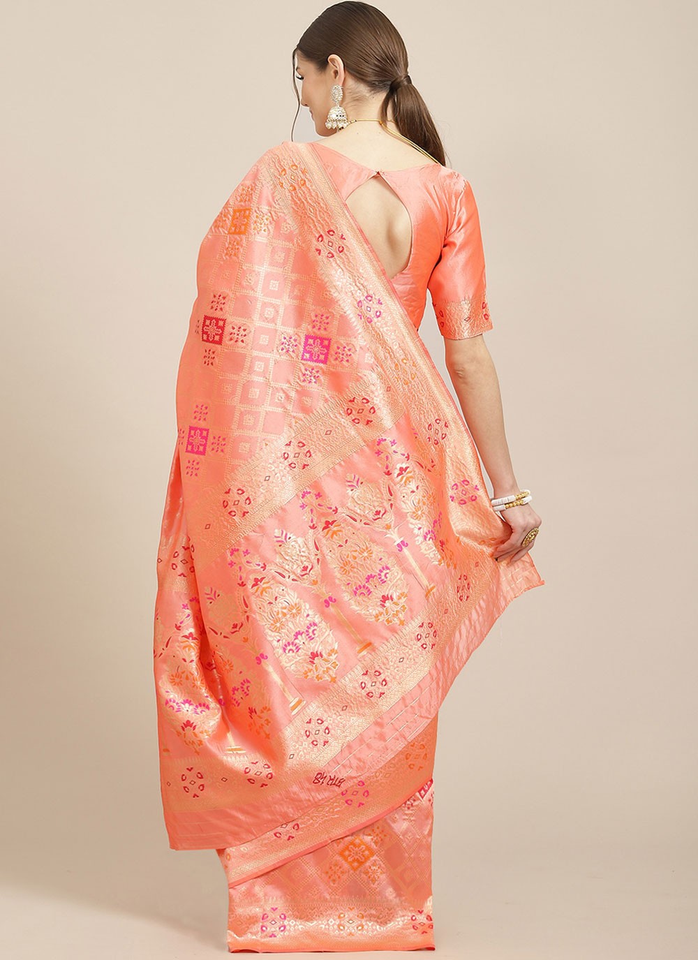 Classic Embroidered Banarasi Silk Saree - S1193