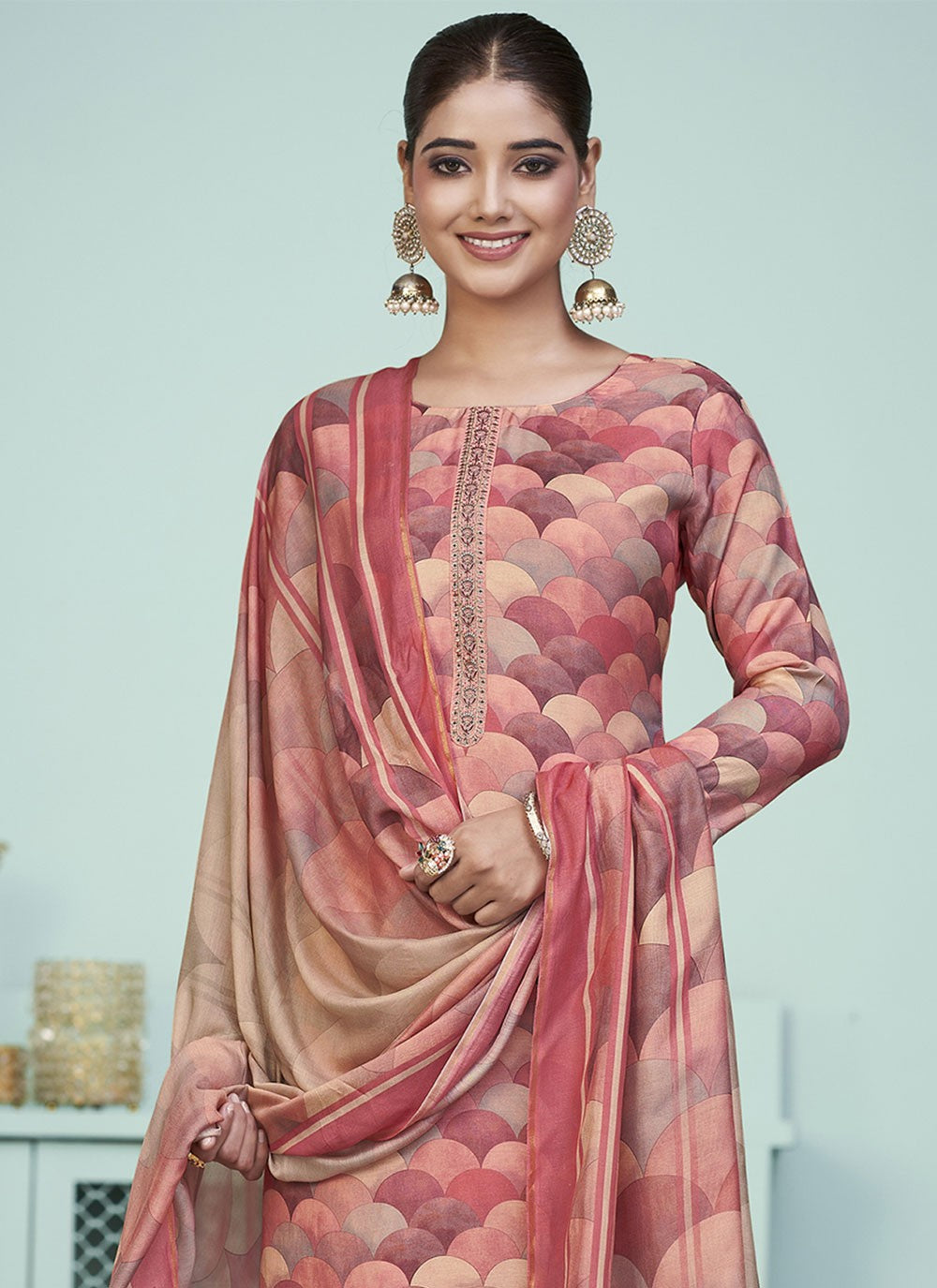 Muslin Pakistani Suit - T1649