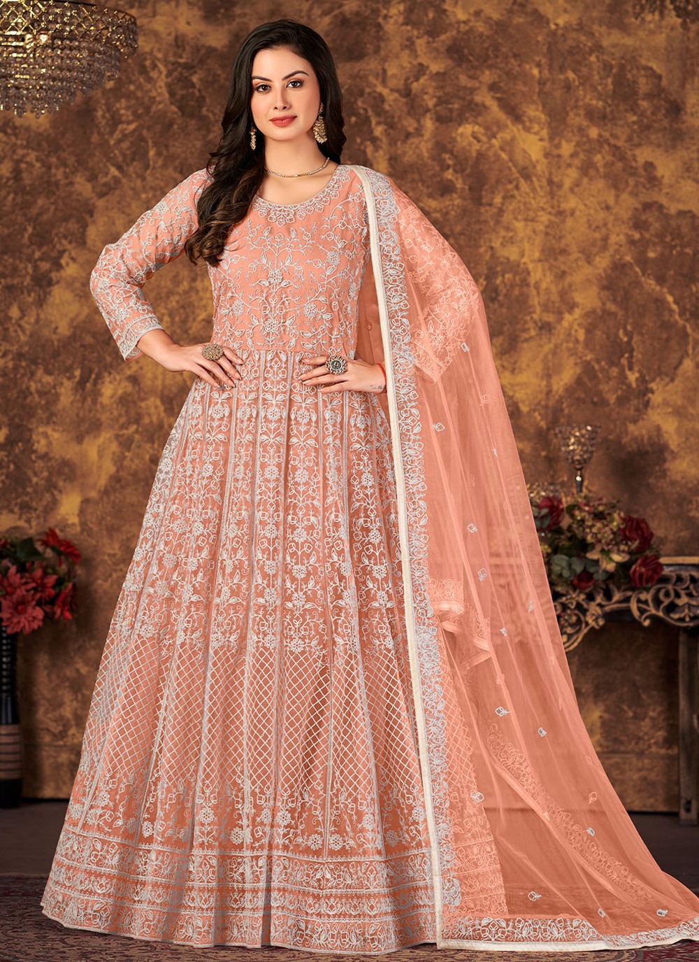 Net Salwar Suit - T865