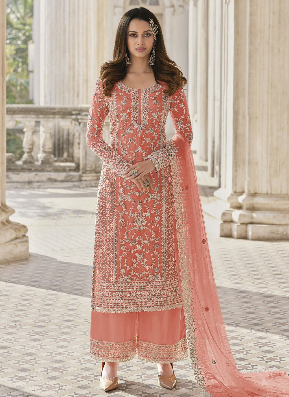 Net Salwar Suit - T2158