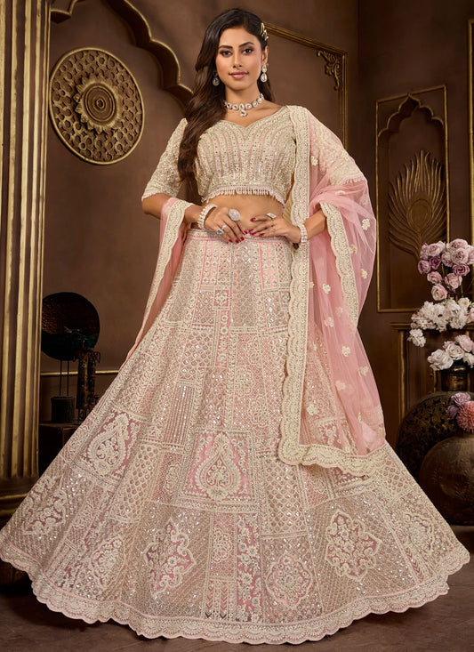 Embroidered Net Readymade Lehenga Choli - L2515