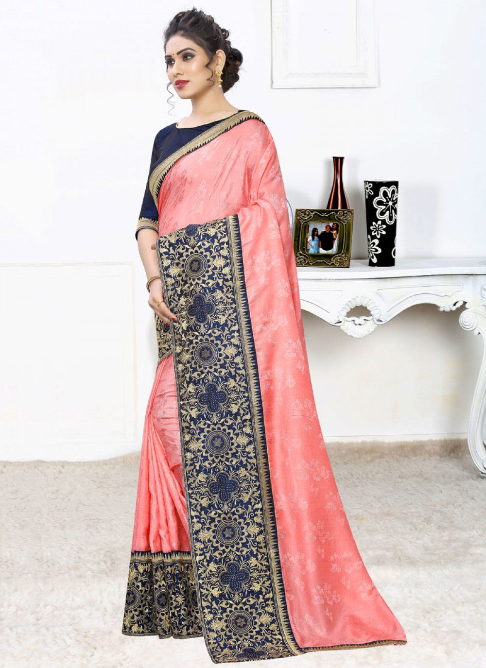 Silk Embroidered Silk Saree - S0253