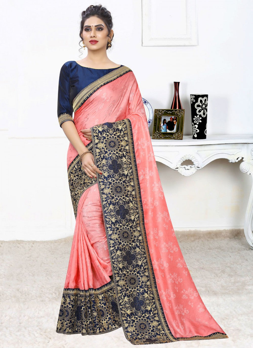 Silk Embroidered Silk Saree - S0253