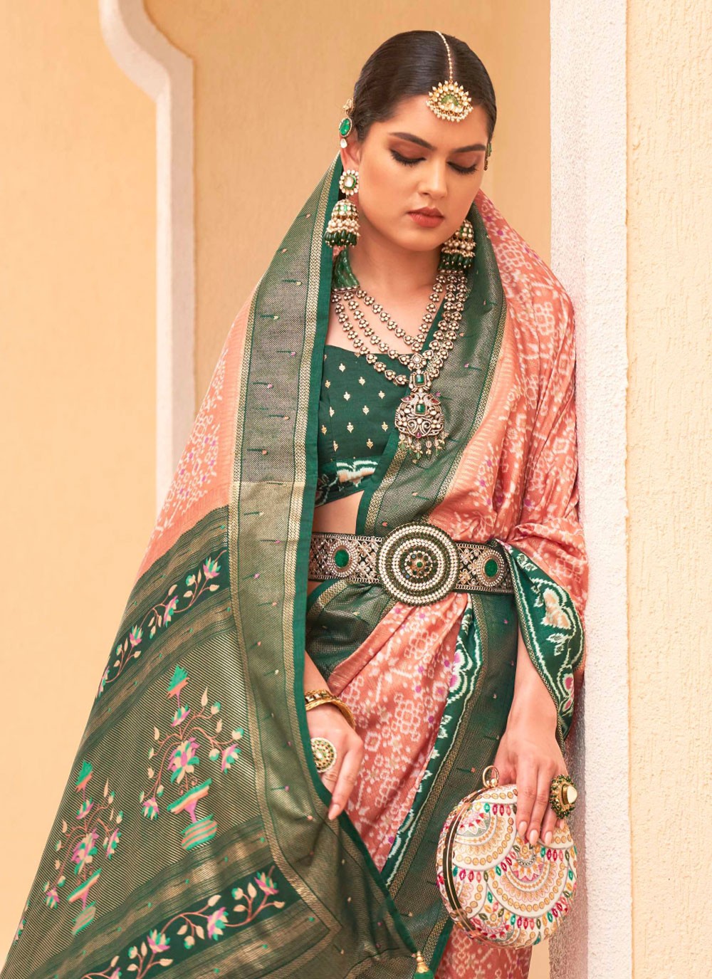 Trendy Patola Print Silk Saree - S4210