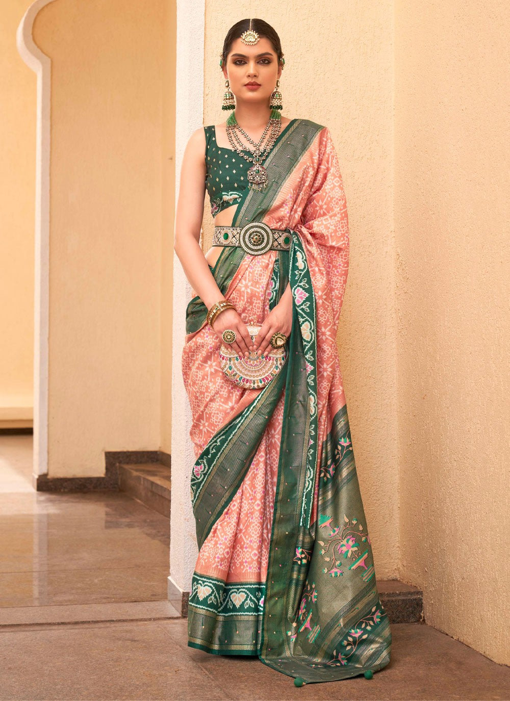 Trendy Patola Print Silk Saree - S4210