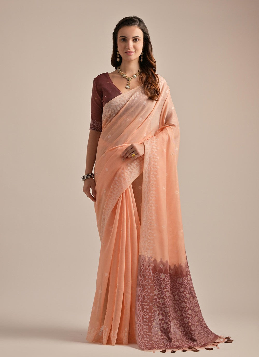 Traditional Weaving Zari Cotton Saree - S7721