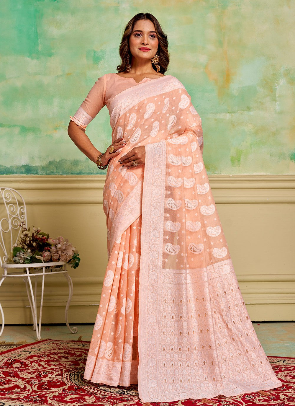 Woven Cotton Saree - S11881