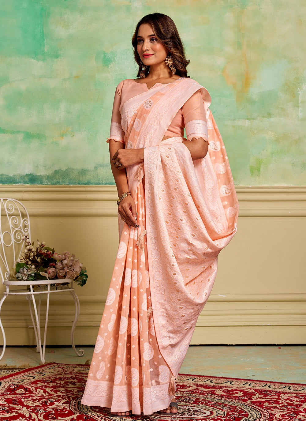 Woven Cotton Saree - S11881