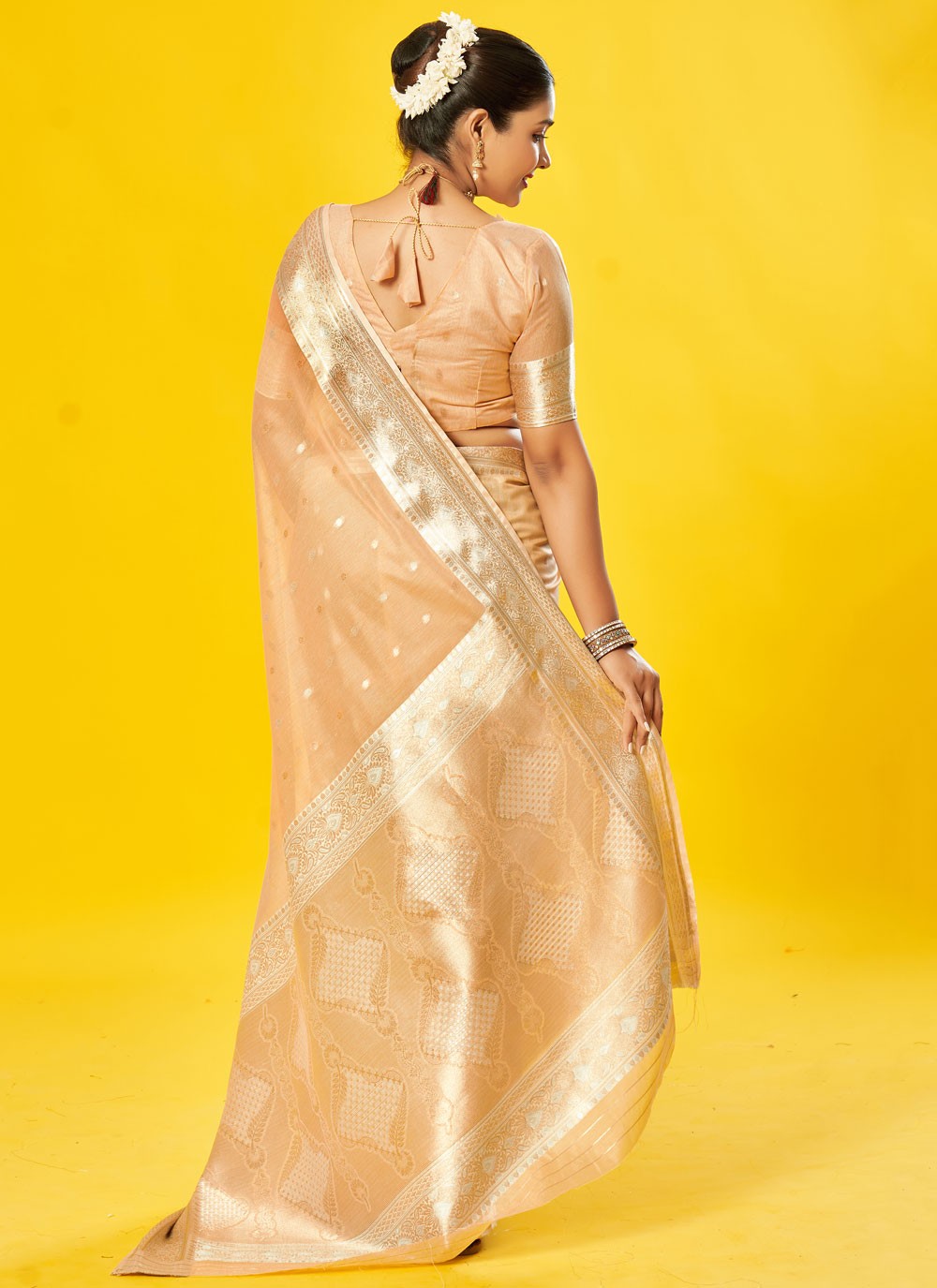 Classic Border Work Cotton Saree - S7592