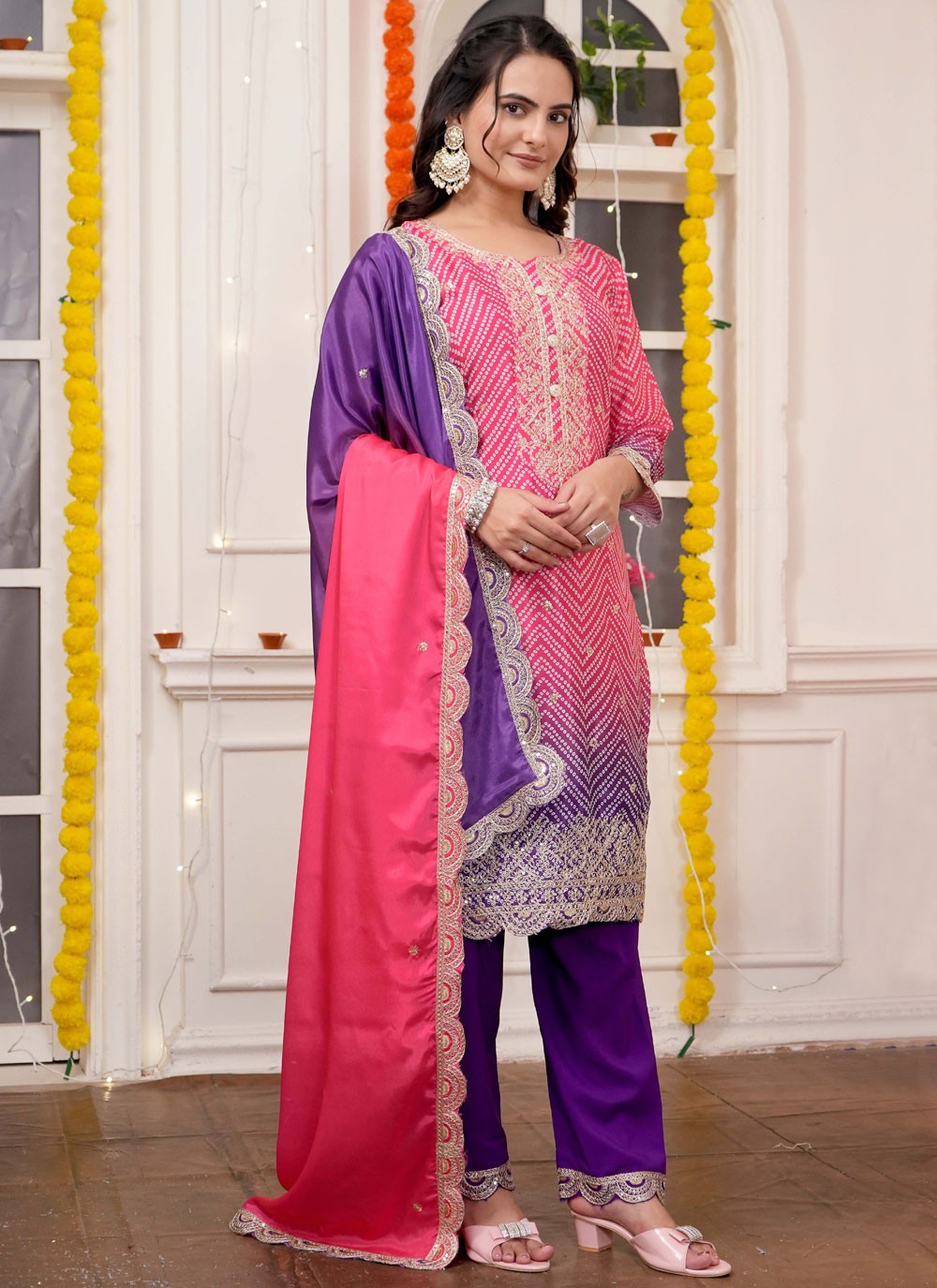 Chinon, Silk Salwar Suit - T4016