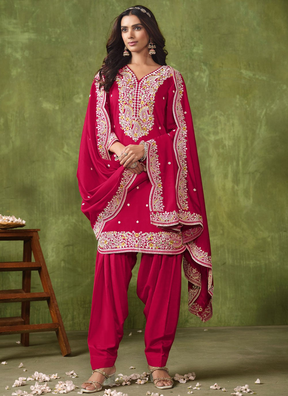 Chanderi Salwar Suit - T3095