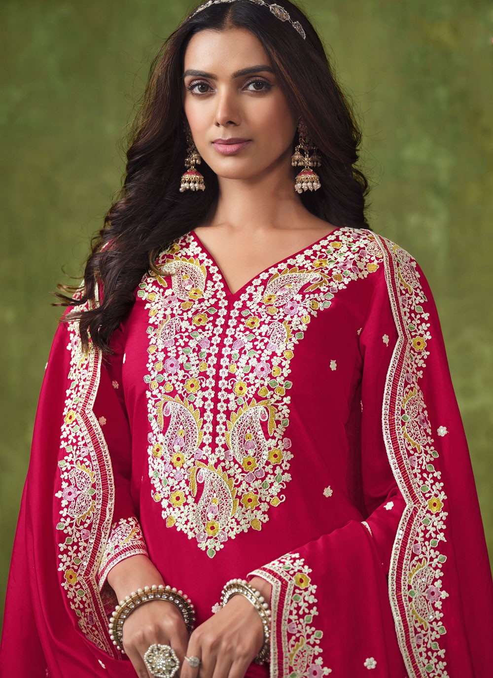 Chanderi Salwar Suit - T3095