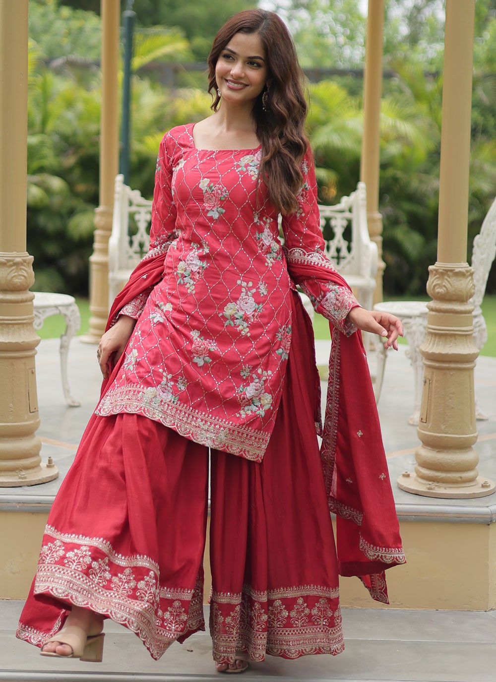 Chinon Salwar Suit - T3755