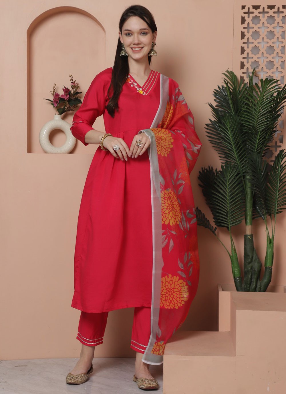 Silk Salwar Suit - T3652