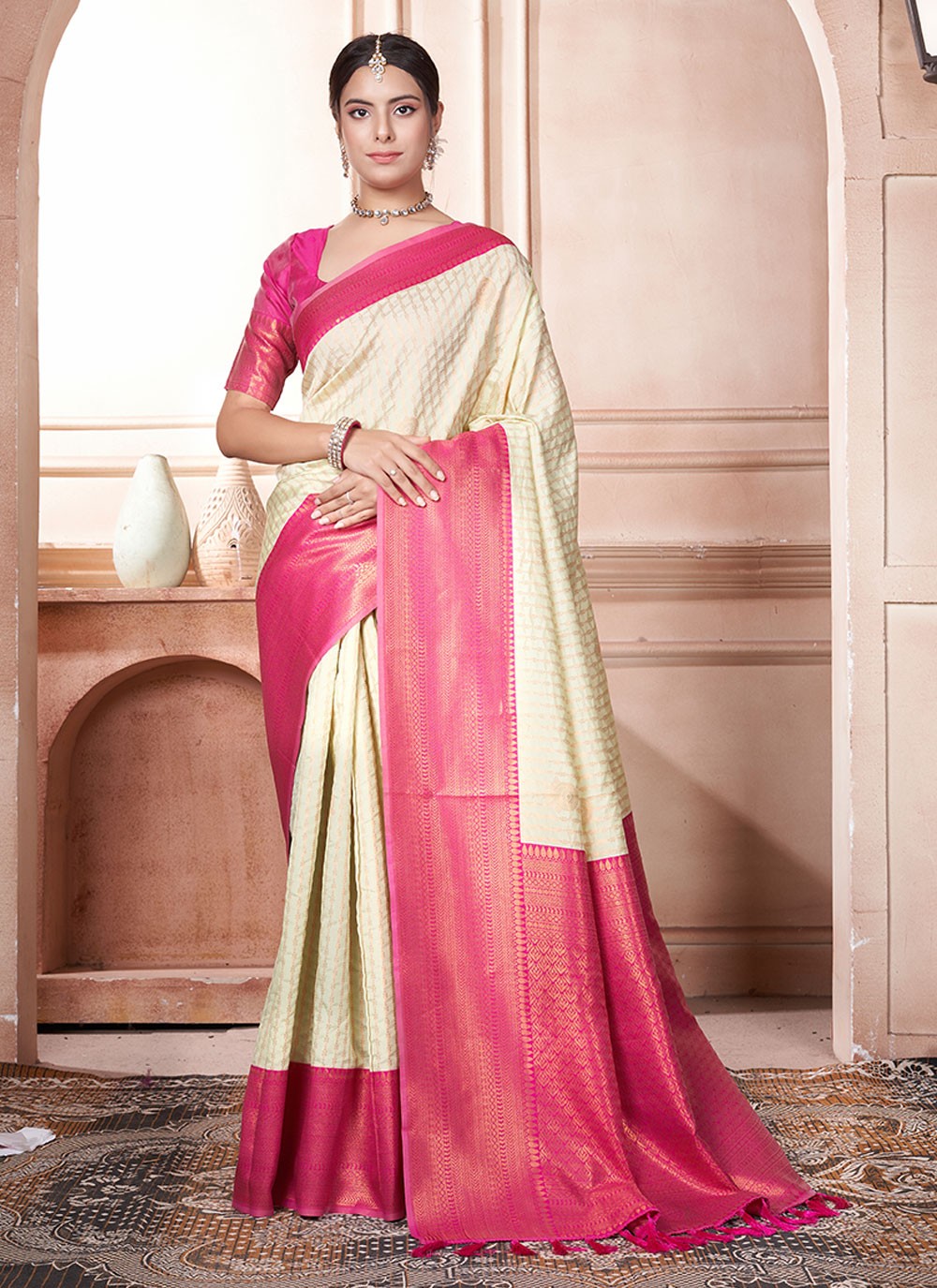 Classic Woven Kanjivaram Silk Saree - S6444