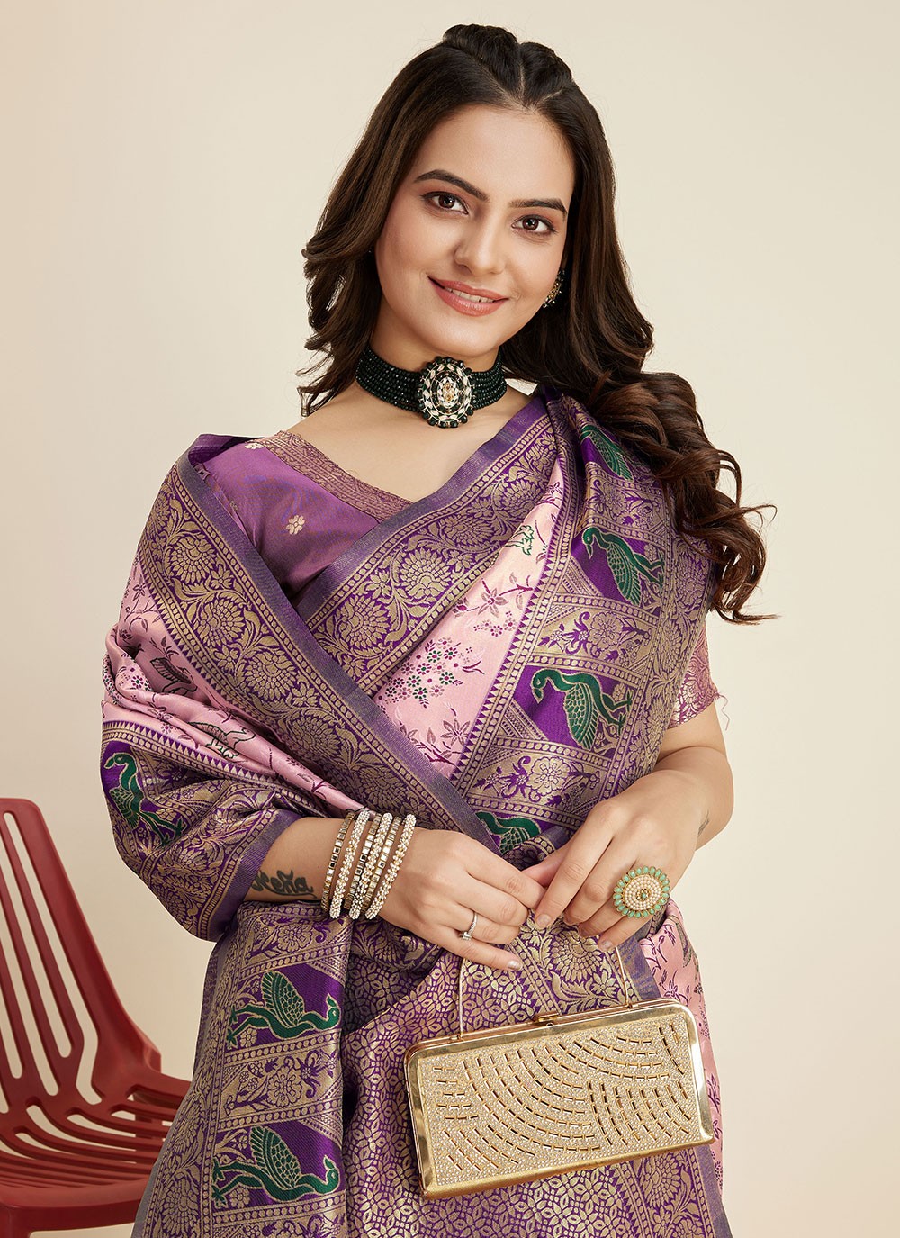 Classic Designer Banarasi Silk Saree - S5435