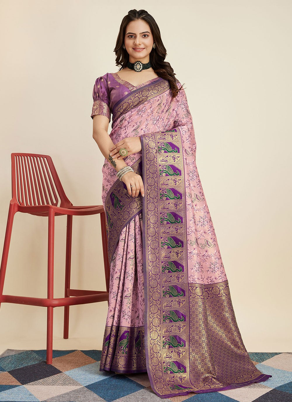 Classic Designer Banarasi Silk Saree - S5435