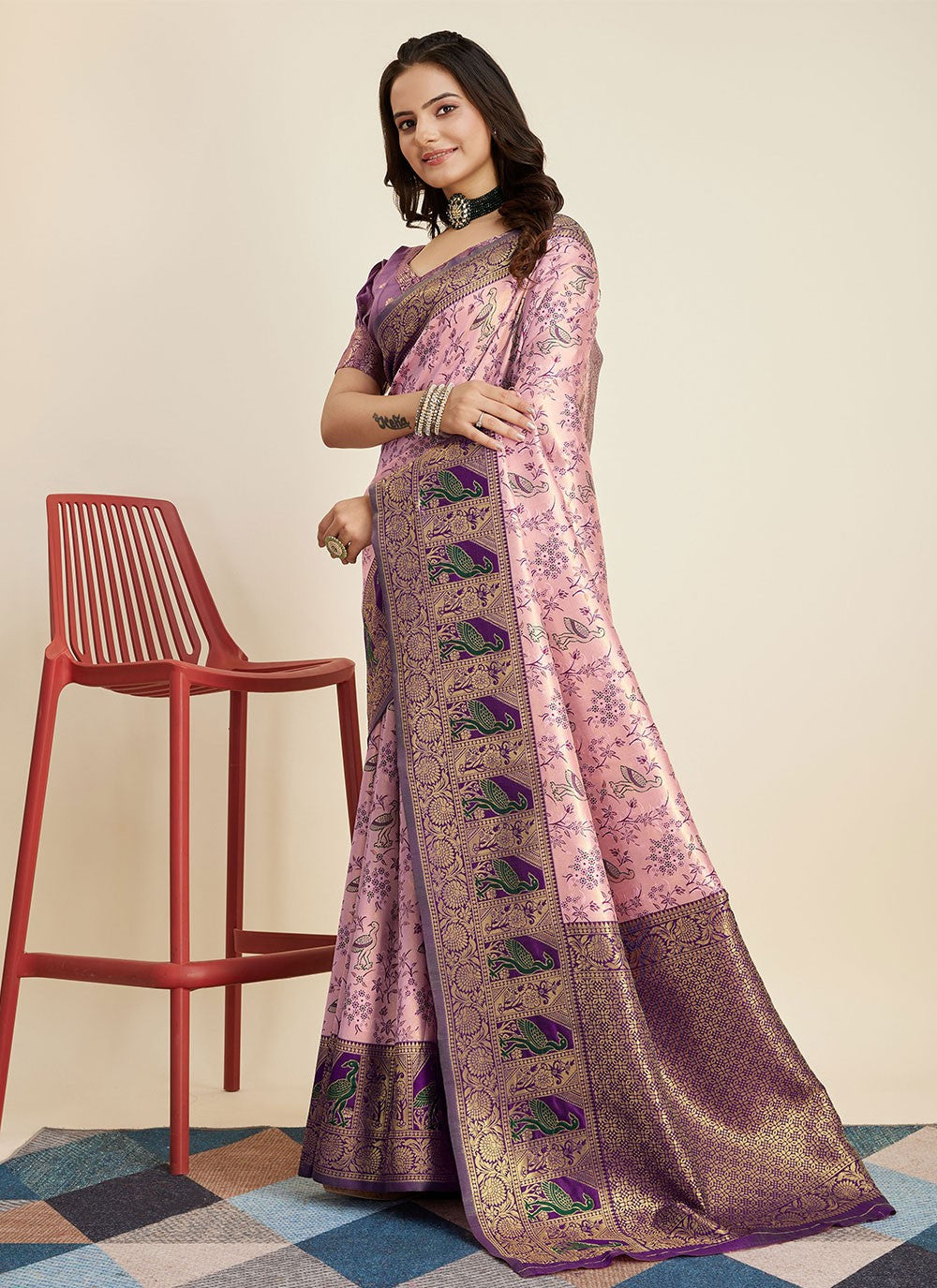 Classic Designer Banarasi Silk Saree - S5435