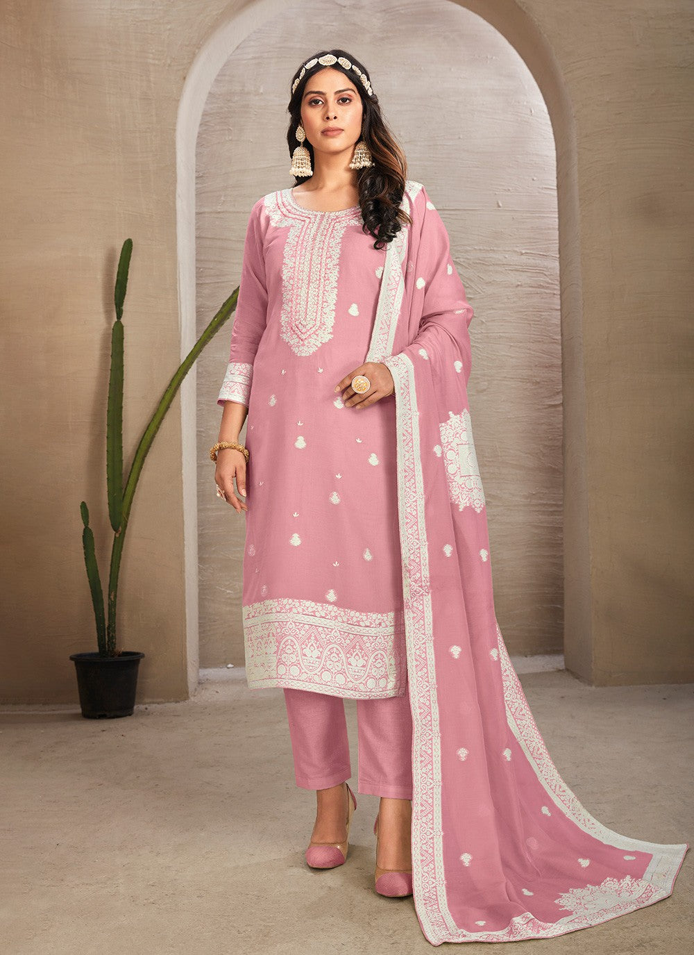 Organza Salwar Suit - T3025