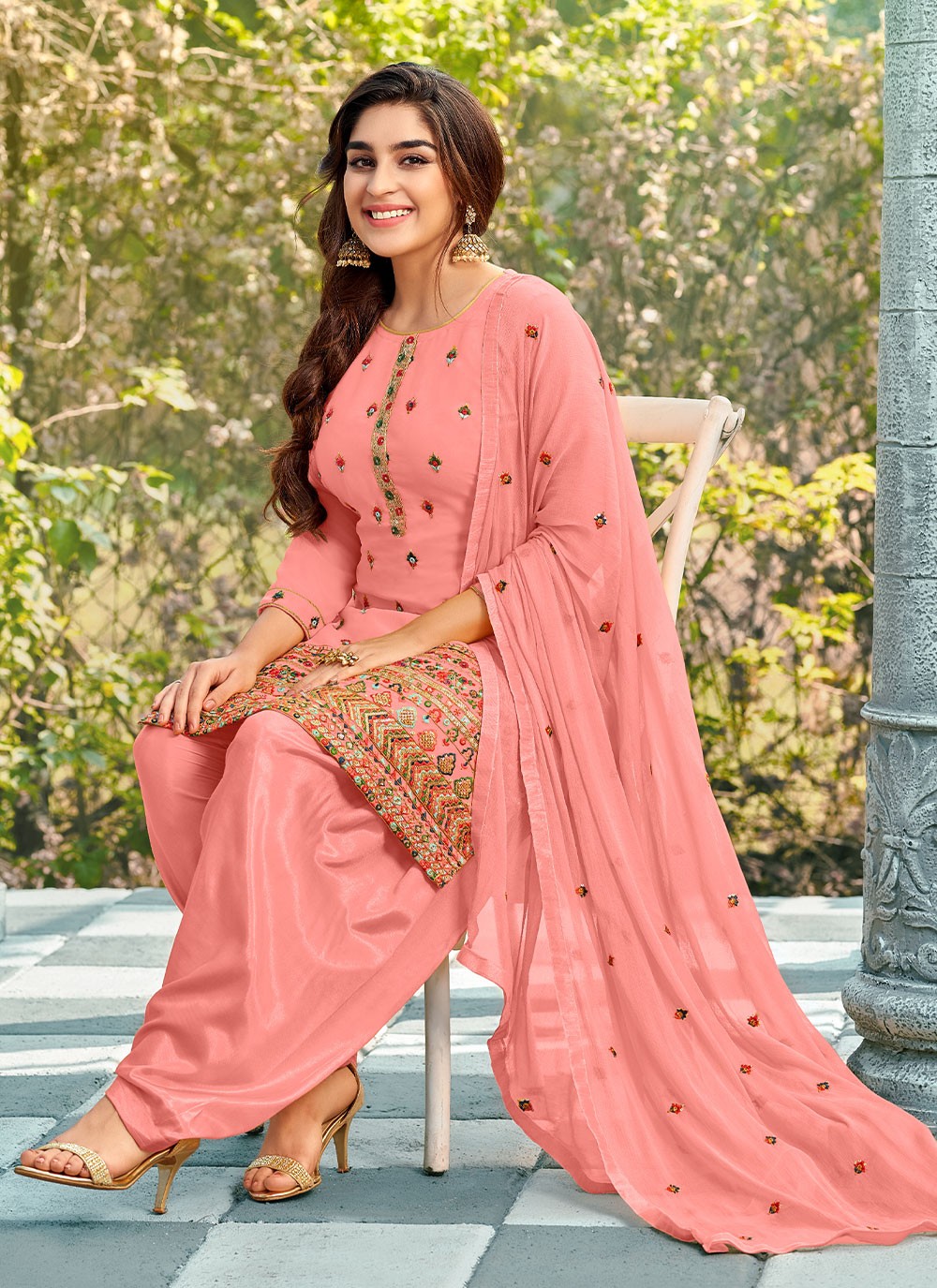 Georgette Patiala Suit - T863