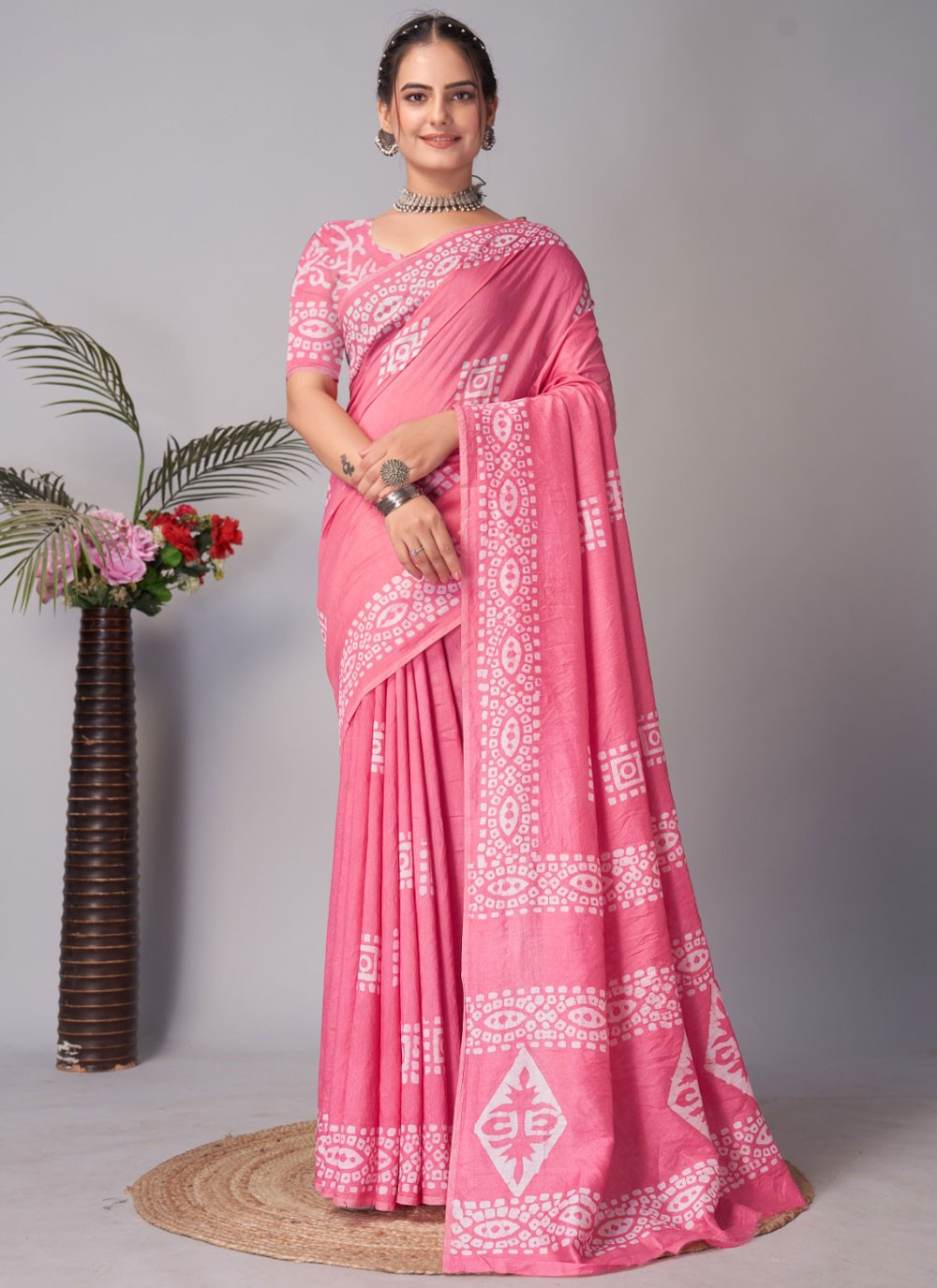 Printed Chanderi Cotton Saree - S12005