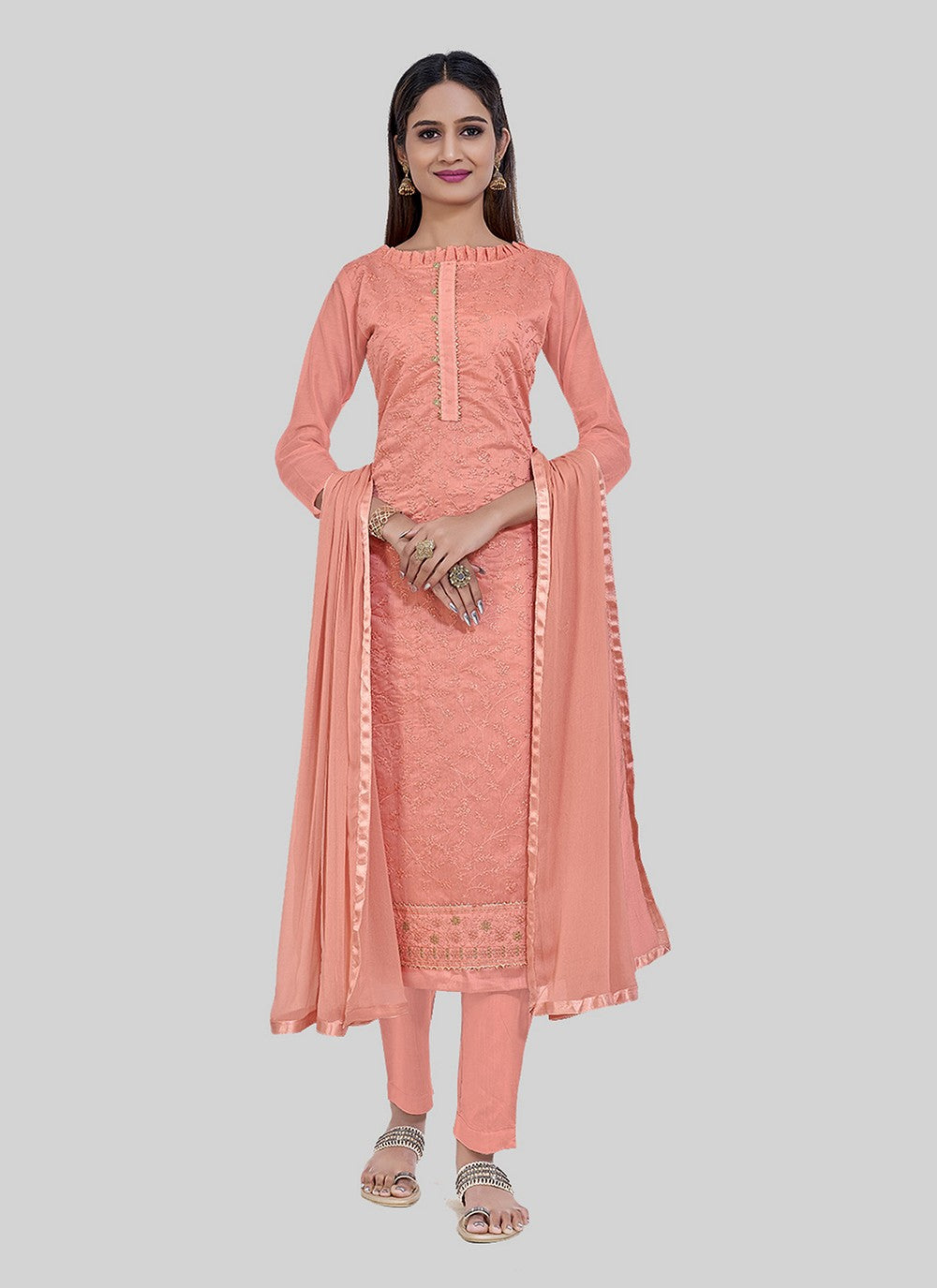 Chanderi Silk Salwar Suit - T2548