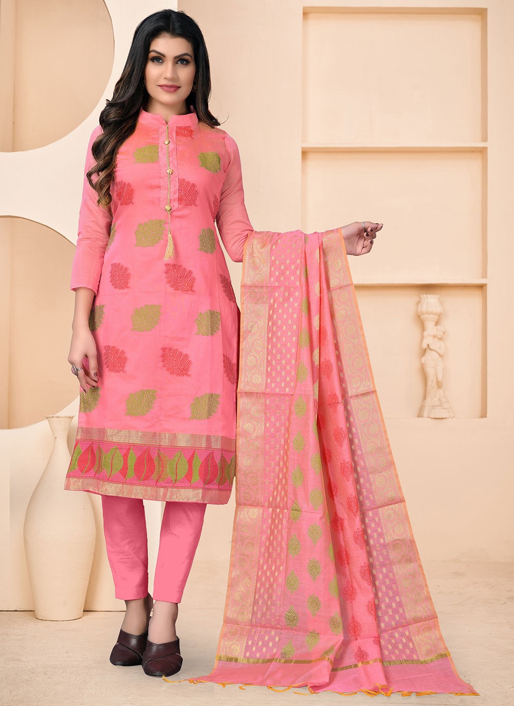 Banarasi Jacquard Pant Style Suit - T656