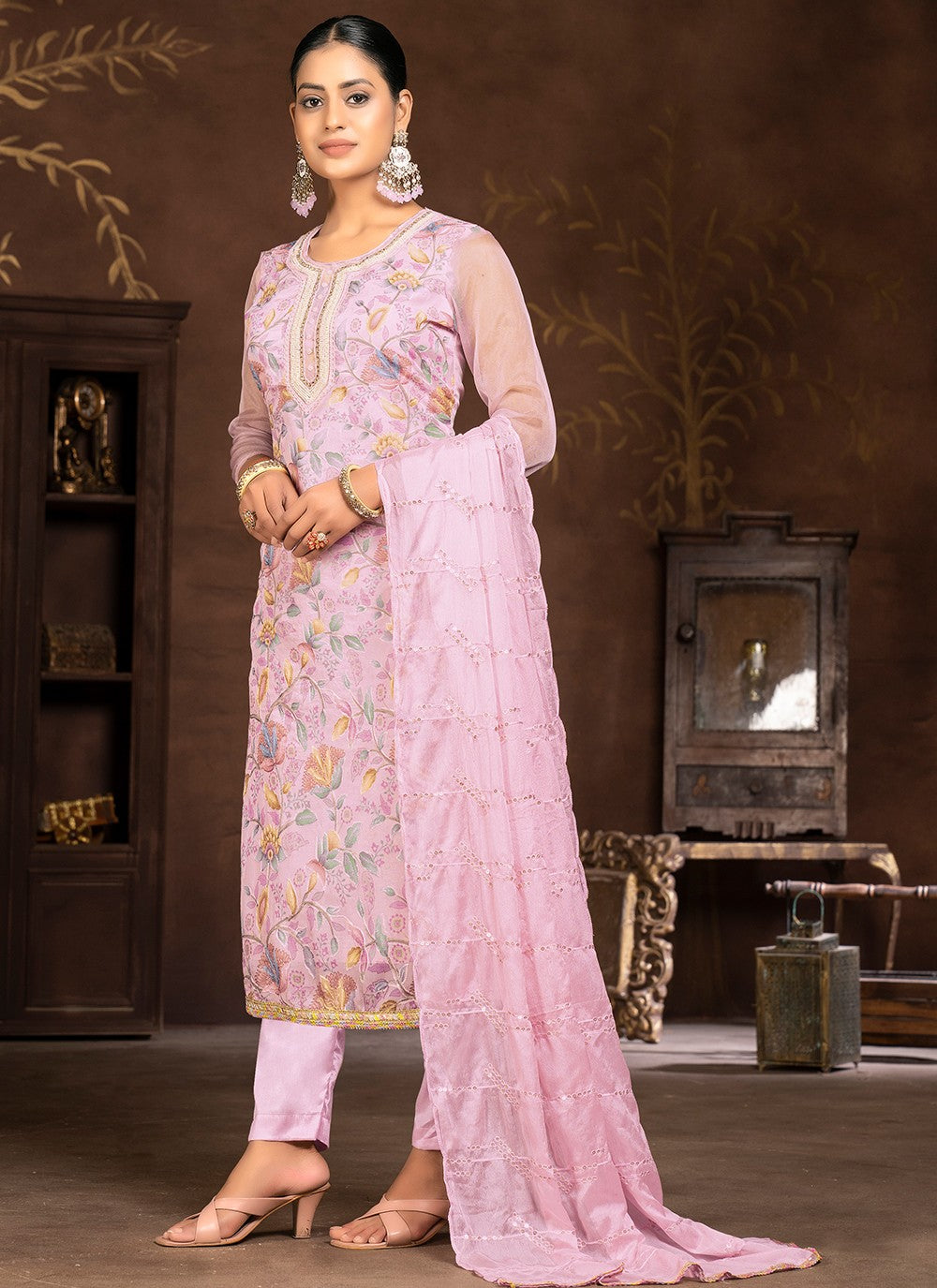 Organza Salwar Suit - T2102