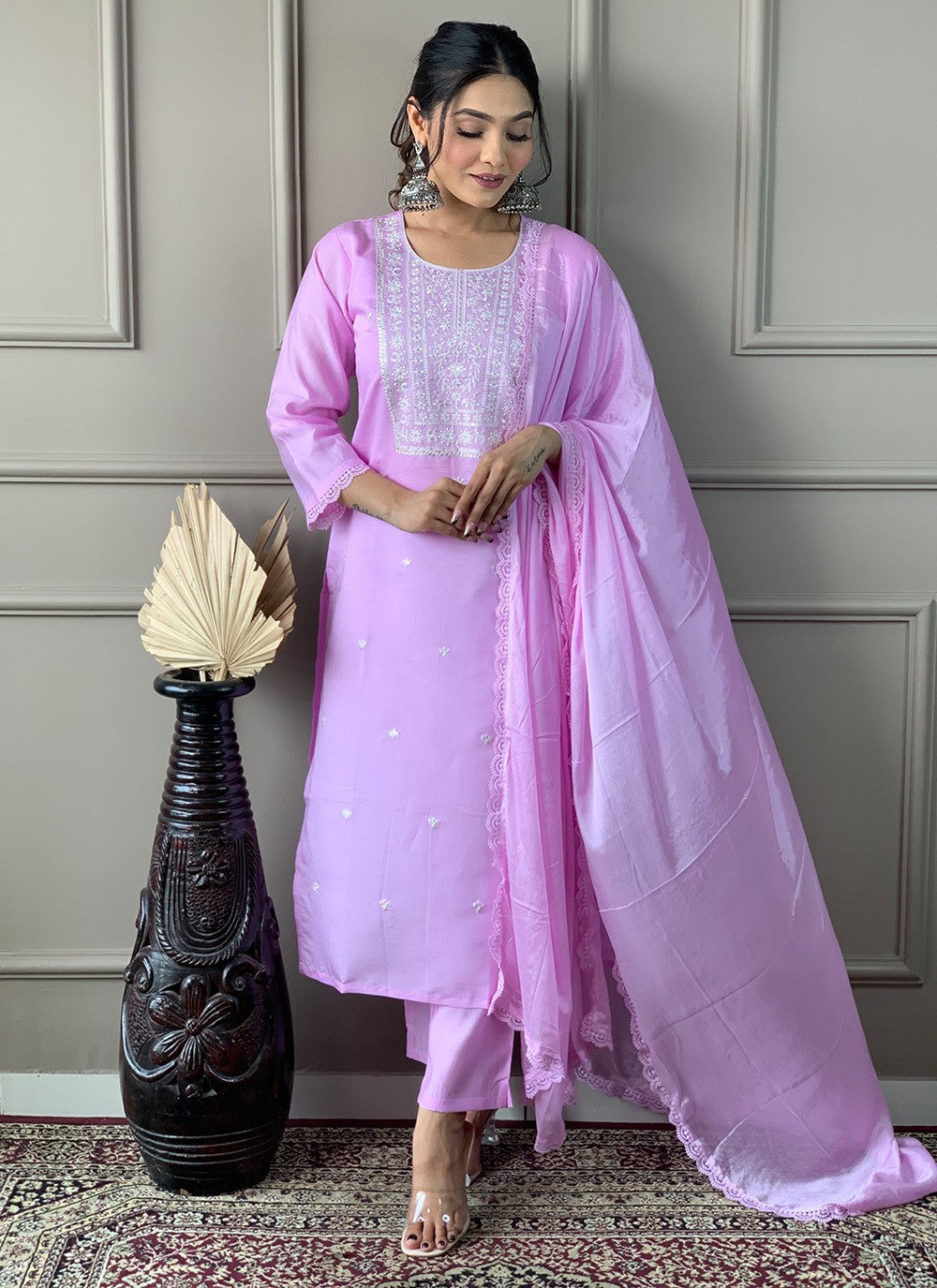 Vichitra Silk Anarkali - T3549