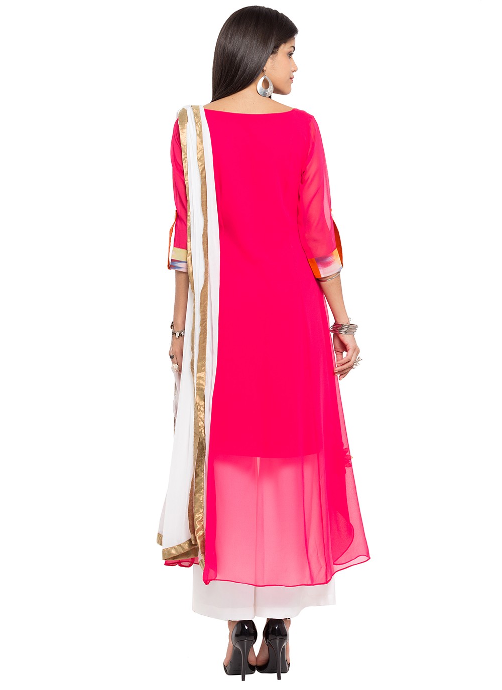 Faux Georgette Anarkali - T275