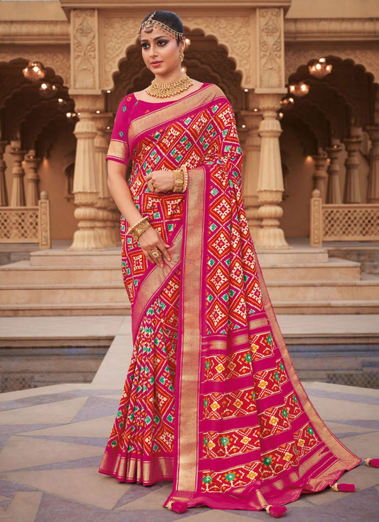 Traditional Patola Print Patola Silk Saree - S4418