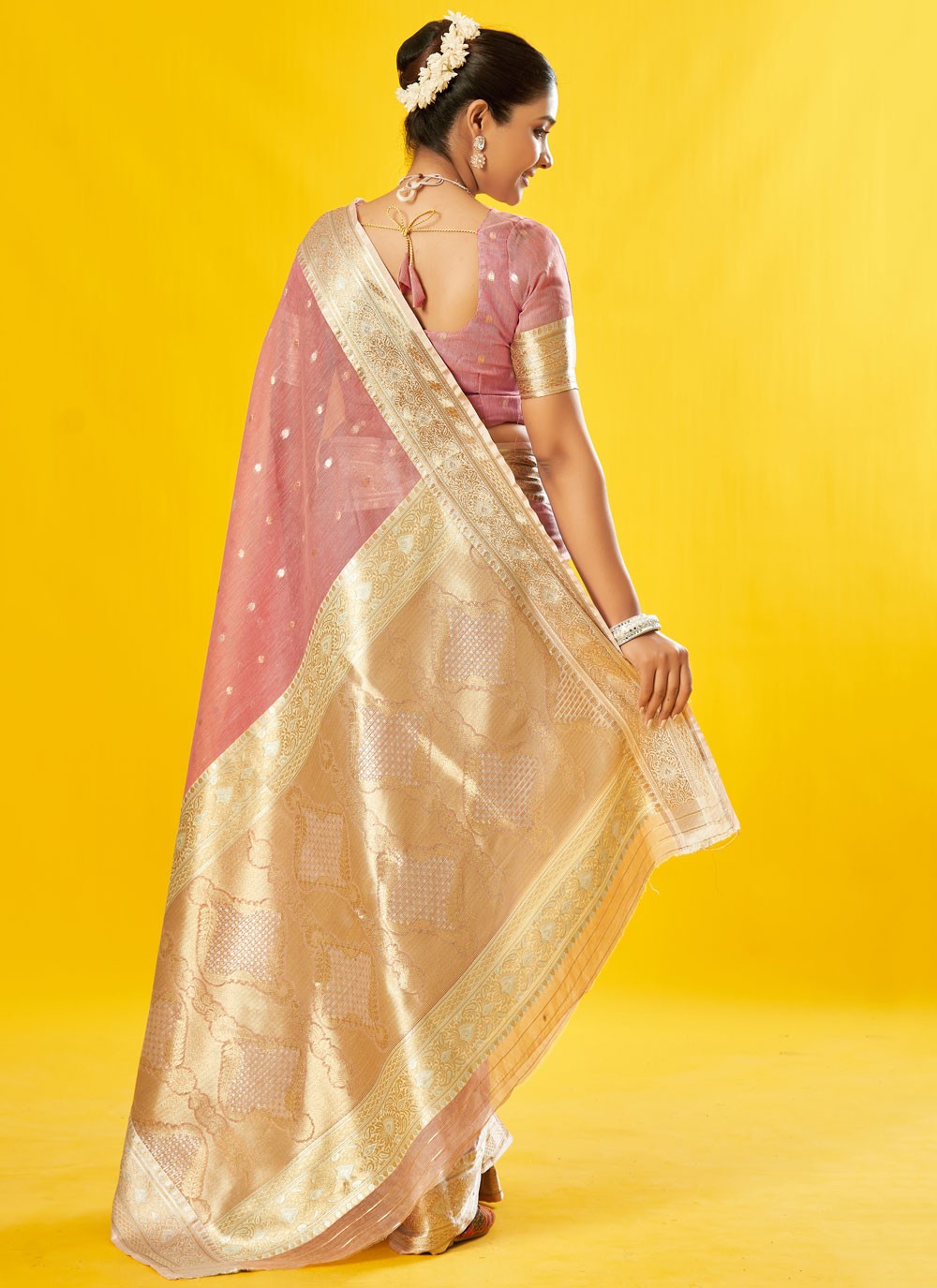 Classic Border Work Cotton Saree - S7592