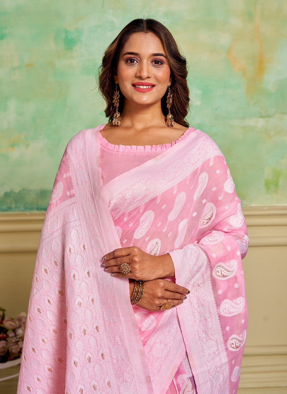 Woven Cotton Saree - S11881