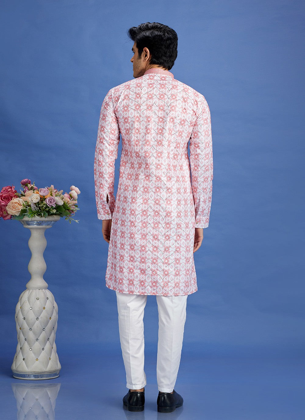 Digital Print Cotton Pink Kurta Pyjama - M6930