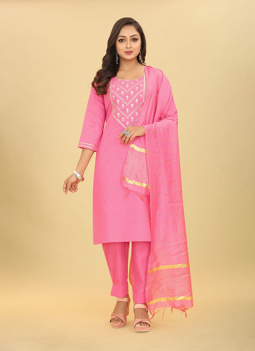 Cotton Pant Style Suit - T2779