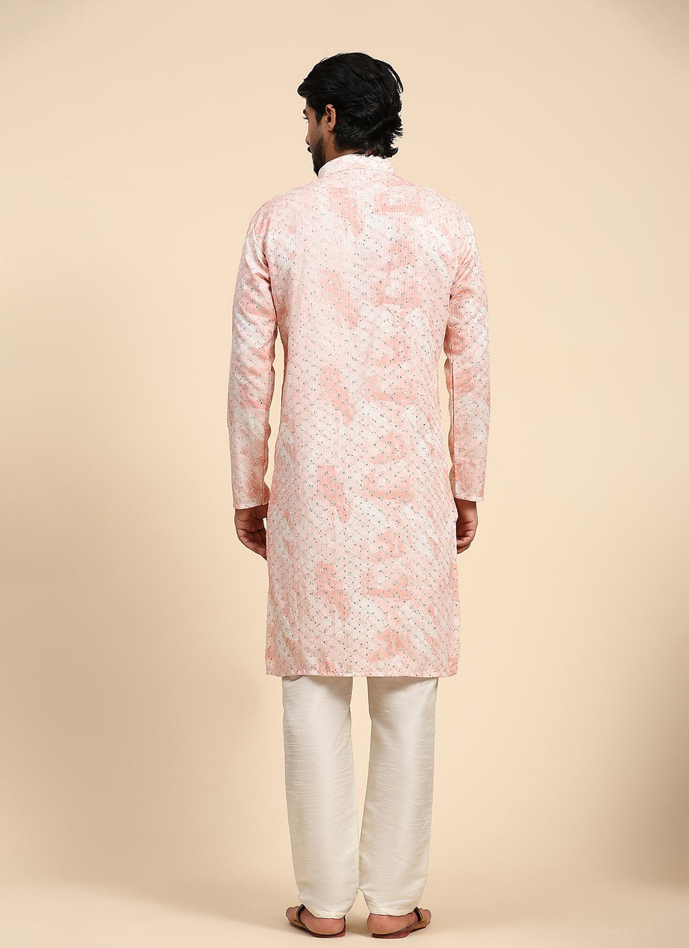 Digital Print Cotton Pink Kurta Pyjama - M8164