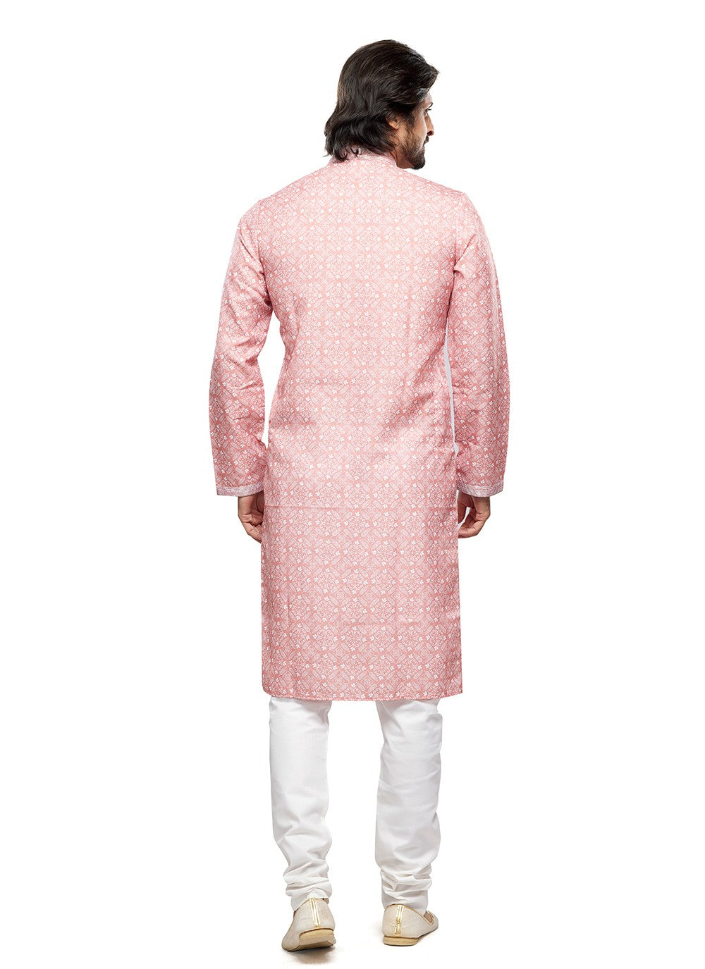 Digital Print Cotton Pink Kurta Pyjama - M6737