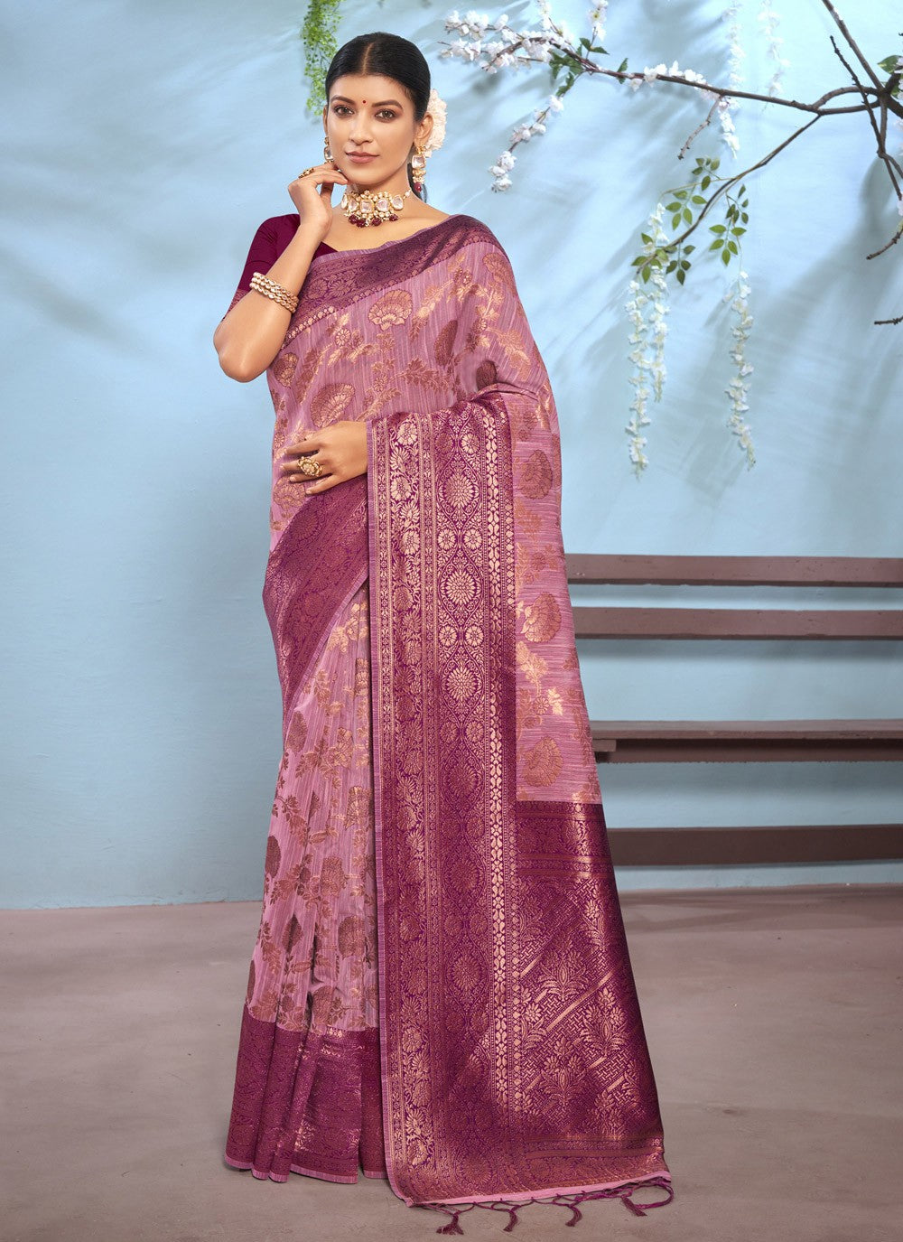 Trendy Zari Cotton Saree - S2016