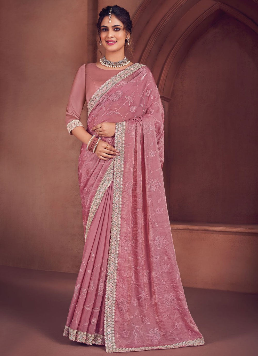 Embroidered, Zari Art Silk Saree - S12177